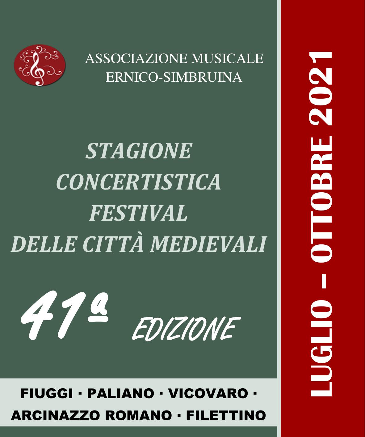 Bozza 6 Libretto (Programma) Festival CittÃ  Medievali 2021